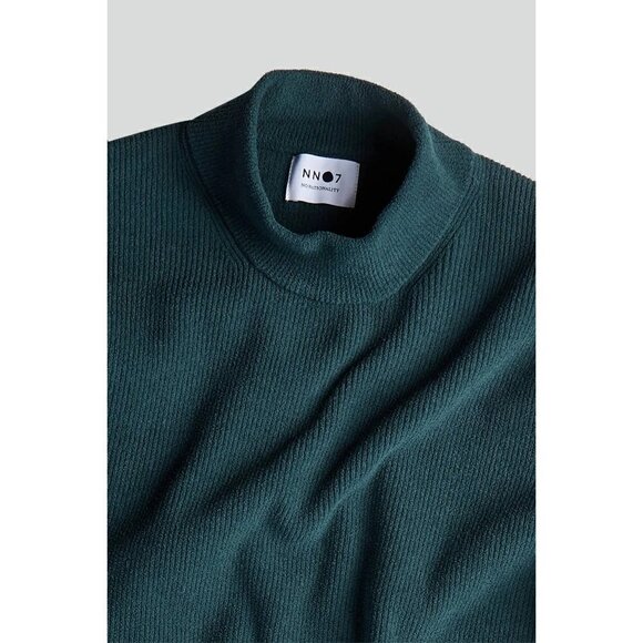 NNo7 Men's Pullover Sweater Danny Mock Neck 6421 Dark Green Large - Picture 8 of 8